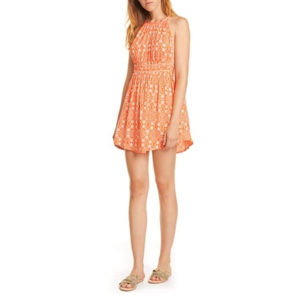 Free People Mid Summers Day Dress in Cayenne Combo - Picture 4 of 12